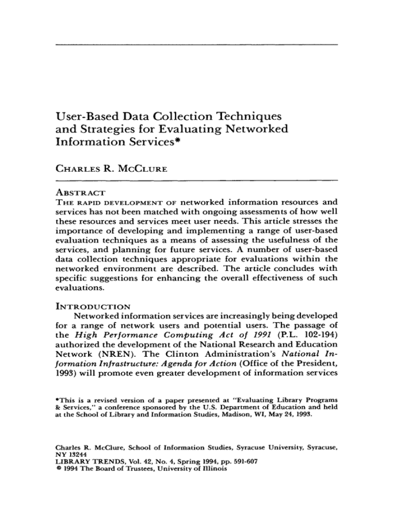 UserBased Data Collection Techniques and Strategies for