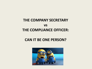 THE COMPANY SECRETARY vs THE COMPLIANCE OFFICER