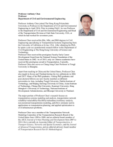 Professor Anthony Chen Professor Department of Civil and