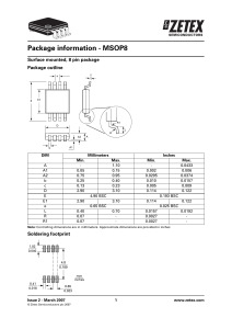 Zetex - MSOP8 Package information