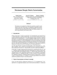 Maximum-Margin Matrix Factorization