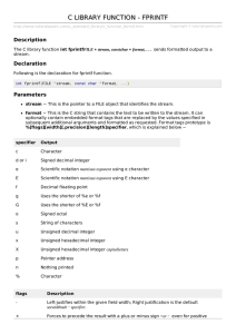 C library function fprintf()