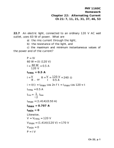PHY 1160, Ch 22 homework (WP)