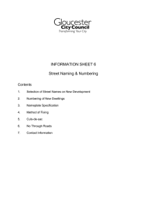 Guidance for Street nameplate installation