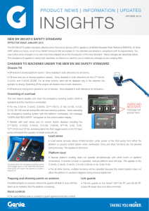 Genie EN 280:2013 Safety Standard Update - October 2015