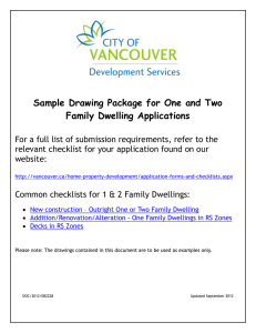 Sample Drawing Package for One and Two