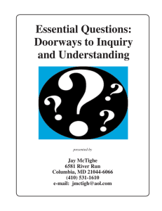 Essential Questions: Doorways to Inquiry and Understanding