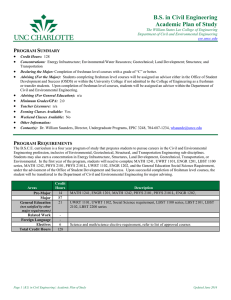 BS in Civil Engineering Academic Plan of Study
