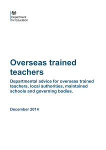 Overseas-trained teachers