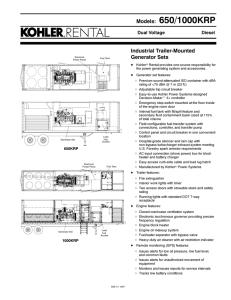 Industrial Trailer-Mounted Generator Sets Models