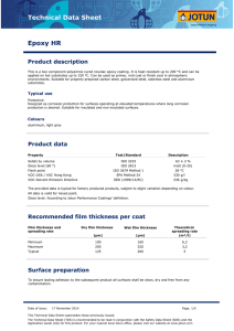 Epoxy HR Technical Data Sheet - Jotun Coatings