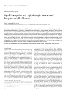 Signal Propagation and Logic Gating in Networks of Integrate