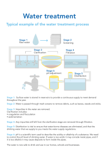 to see a typical example of the water treatment