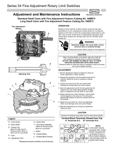 Rotary Limit Switch Adjustment & Maintenance Guide