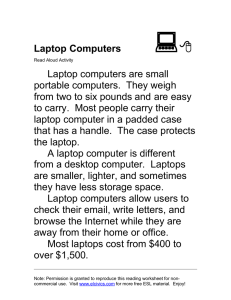 assignment about laptops