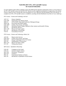 Fall 2016-2017 STL, STN and QR Courses for General Education