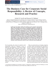 The Business Case for Corporate Social Responsibility: A Review of