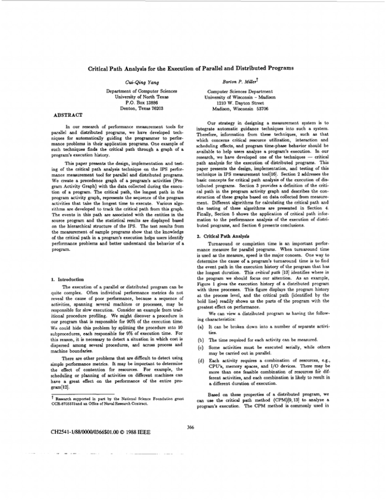 critical-path-analysis-for-the-execution-of-parallel-and