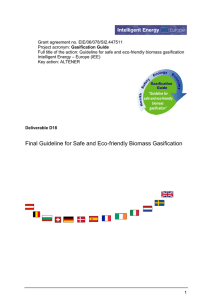 Gasification Guide - Final guideline for safe and eco friendly biomass