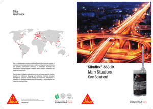 Sikaflex®-553 2K Many Situations, One Solution!