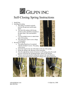 Self-Closing Spring Instructions