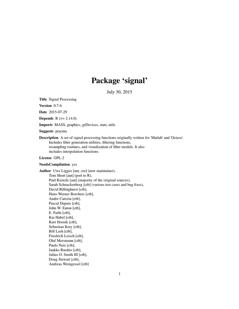 Package `signal`