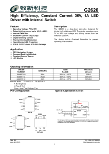 G2620 LED Driver Datasheet: High Efficiency, 36V, 1A