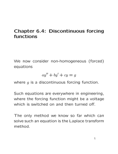 Chapter 6.4: Discontinuous forcing functions
