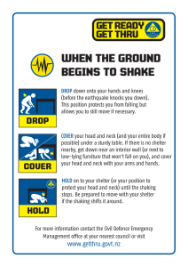 Earthquake Safety: Drop, Cover, and Hold