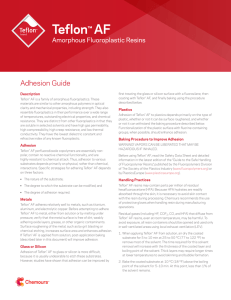 Teflon AF Adhesion Guide: Fluoroplastic Resin Bonding