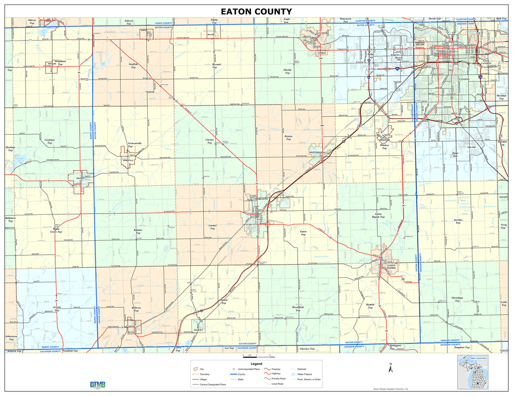 Eaton County Property Lines Eaton County Base Maps