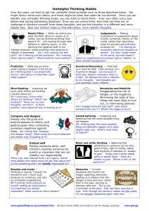 Unhelpful Thinking Habits: A Self-Help Guide
