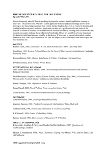 HSPS SUGGESTED READING