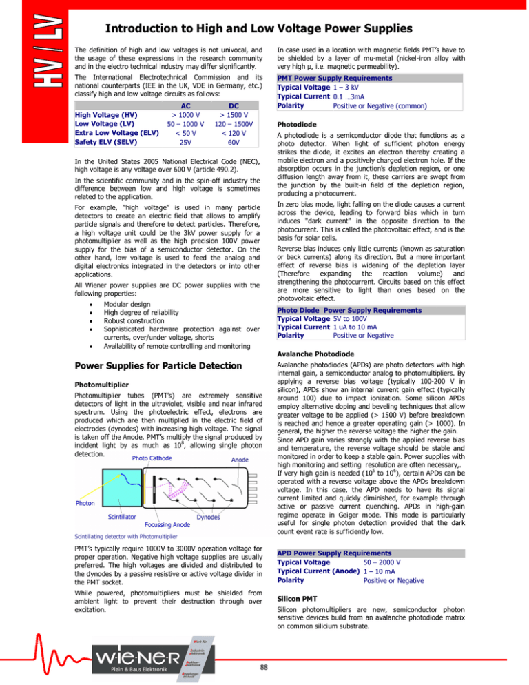 Introduction to High and Low Voltage Power Supplies