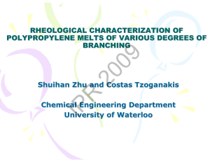 RHEOLOGICAL CHARACTERIZATION OF POLYPROPYLENE