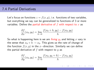 7.4 Partial Derivatives