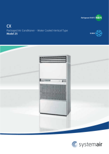 Packaged Air Conditioner - Water Cooled Vertical Type Model 25