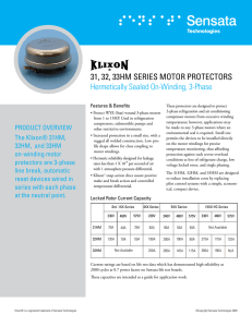 Klixon 31HM, 32HM, 33HM Motor Protectors Datasheet