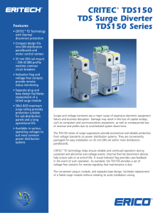 CRITEC® TDS150 TDS Surge Diverter TDS150 Series