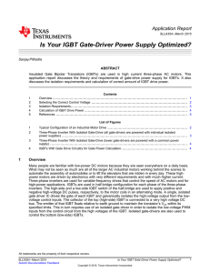 Is Your IGBT Gate-Driver Power Supply