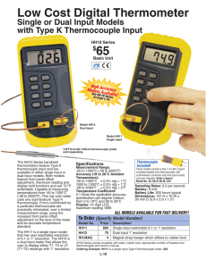 HH11 and HH12 : Low Cost Digital Thermometer, Single or Dual