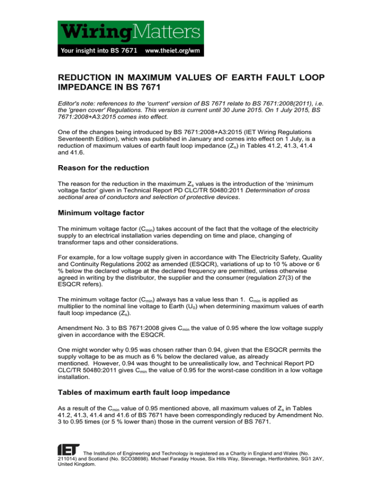 reduction-in-maximum-values-of-earth-fault-loop-impedance-in-bs-7671