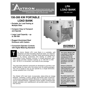 LPH LOAD BANK 150-300 KW PORTABLE LOAD BANK