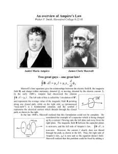 A brief history of Ampere`s law