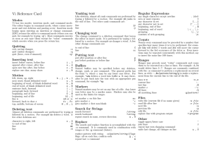 Vi Reference Card