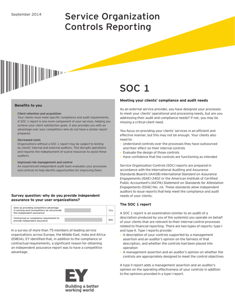 Service Organization Controls Reporting