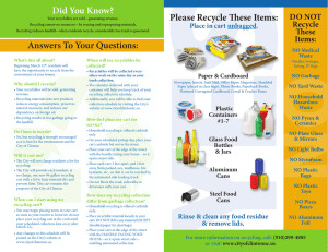 Did You Know? Answers To Your Questions: Please Recycle These