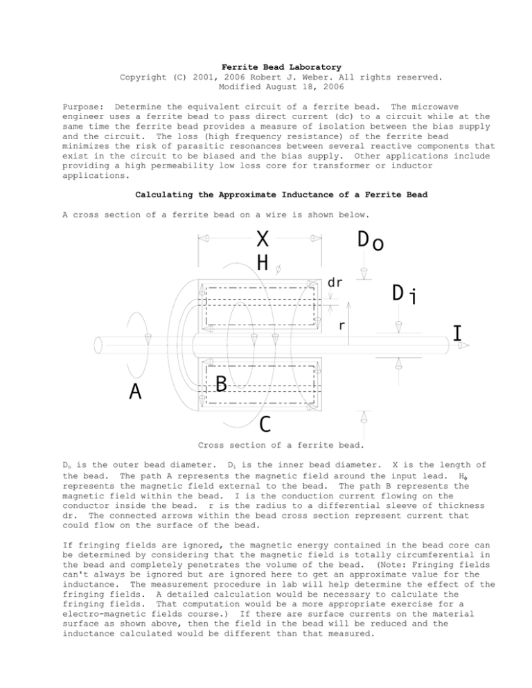 Approximate Inductance of a Ferrite Bead