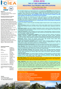 iciea 2016 - IEEE Conference on Industrial Electronics and