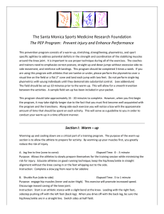 PEP Program: Injury Prevention & Performance Enhancement